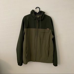 Olive green zip up base hoodie jacket